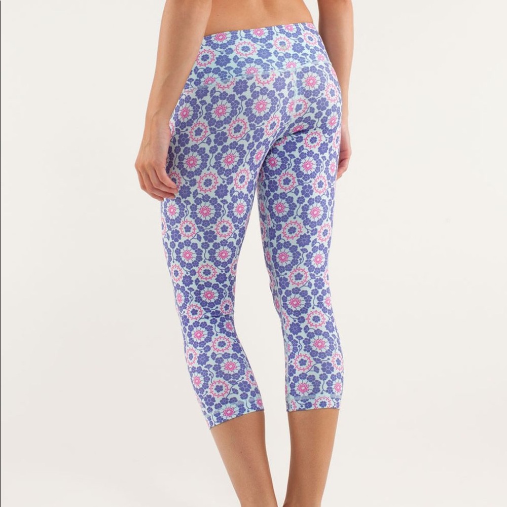 Lululemon Wunder Under Crop Twiggy Print Power
